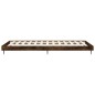 vidaXL Estructura de cama madera contrachapada roble humo 100x200 cm