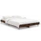 vidaXL Estructura de cama madera contrachapada roble ahumado 120x190cm vidaXL Estructura de cama madera contrachapada roble ahumado 120x190cm