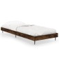 vidaXL Estructura de cama madera contrachapada roble humo 75x190 cm vidaXL Estructura de cama madera contrachapada roble humo 75x190 cm