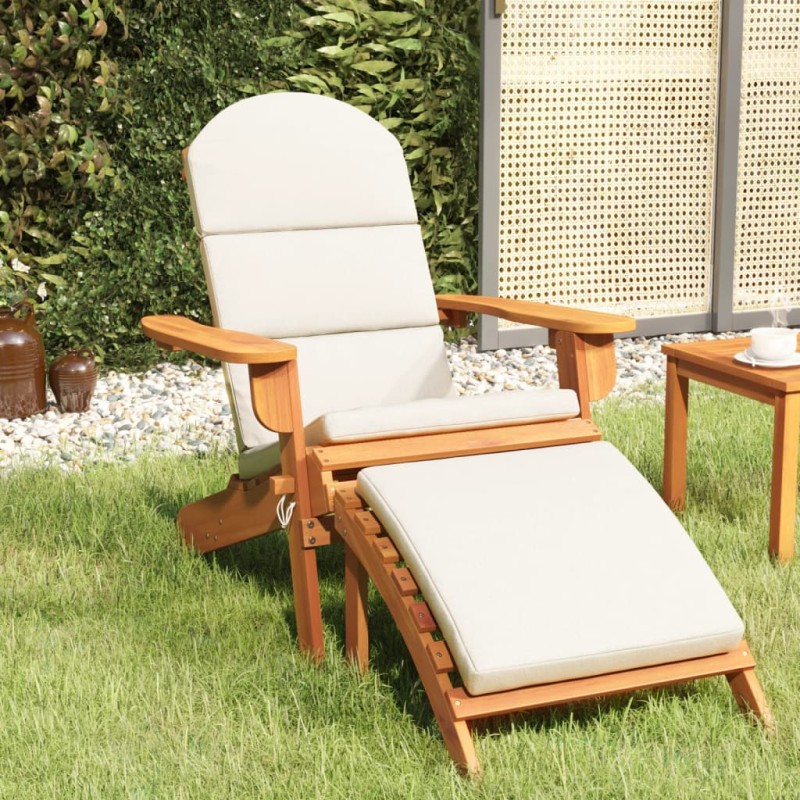 vidaXL Silla de jardín Adirondack con reposapiés madera maciza acacia vidaXL Silla de jardín Adirondack con reposapiés madera maciza acacia
