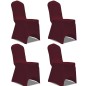 vidaXL Funda para silla elástica 4 unidades burdeos vidaXL Funda para silla elástica 4 unidades burdeos