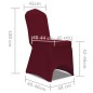 vidaXL Funda para silla elástica 4 unidades burdeos vidaXL Funda para silla elástica 4 unidades burdeos