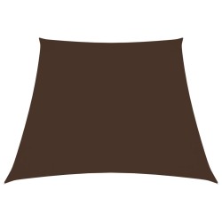 vidaXL Toldo de vela trapezoidal de tela oxford marrón 4/5x4 m