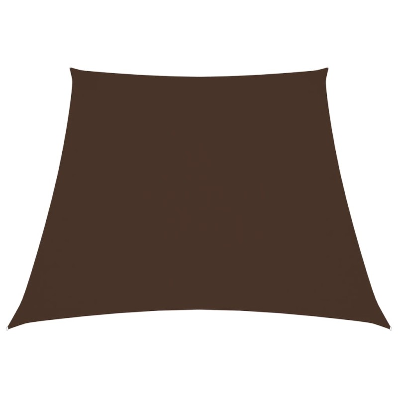 vidaXL Toldo de vela trapezoidal de tela oxford marrón 4/5x4 m