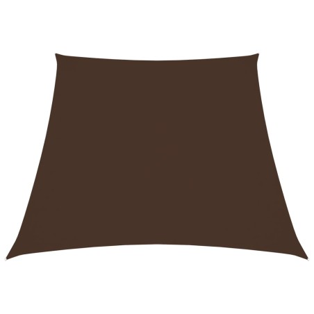 vidaXL Toldo de vela trapezoidal de tela oxford marrón 4/5x4 m