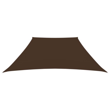 vidaXL Toldo de vela trapezoidal de tela oxford marrón 4/5x4 m