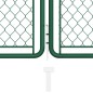 vidaXL Puerta de jardín de acero verde 75x395 cm vidaXL Puerta de jardín de acero verde 75x395 cm