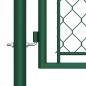 vidaXL Puerta de jardín de acero verde 75x395 cm vidaXL Puerta de jardín de acero verde 75x395 cm