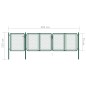 vidaXL Puerta de jardín de acero verde 75x395 cm vidaXL Puerta de jardín de acero verde 75x395 cm
