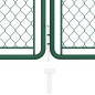 vidaXL Puerta para jardín acero 75x495 cm verde vidaXL Puerta para jardín acero 75x495 cm verde