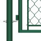 vidaXL Puerta para jardín acero 75x495 cm verde vidaXL Puerta para jardín acero 75x495 cm verde