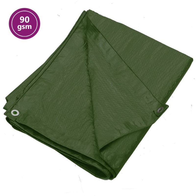 vidaXL Lona HDPE verde 90 g/m² 6x8 m vidaXL Lona HDPE verde 90 g/m² 6x8 m