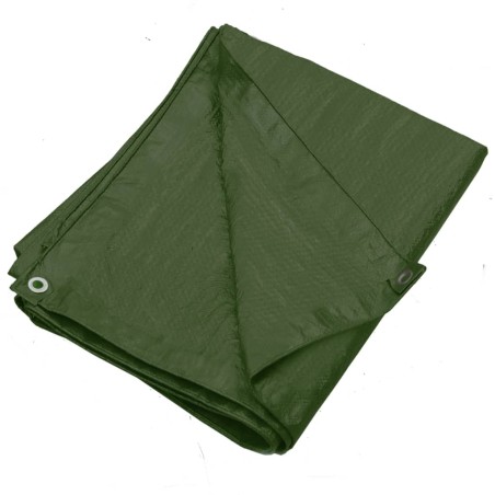 vidaXL Lona HDPE verde 90 g/m² 6x8 m