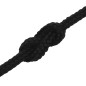 vidaXL Cuerda de trabajo poliéster negro 2 mm 500 m vidaXL Cuerda de trabajo poliéster negro 2 mm 500 m