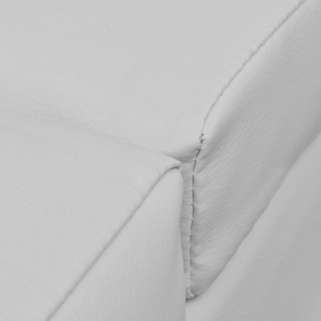 vidaXL Diván de cuero sintético blanco