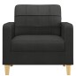 vidaXL Sillón de tela negro 60 cm vidaXL Sillón de tela negro 60 cm