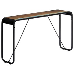 vidaXL Mesa consola de madera maciza reciclada 140x35x76 cm
