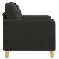 vidaXL Sillón de tela negro 60 cm vidaXL Sillón de tela negro 60 cm