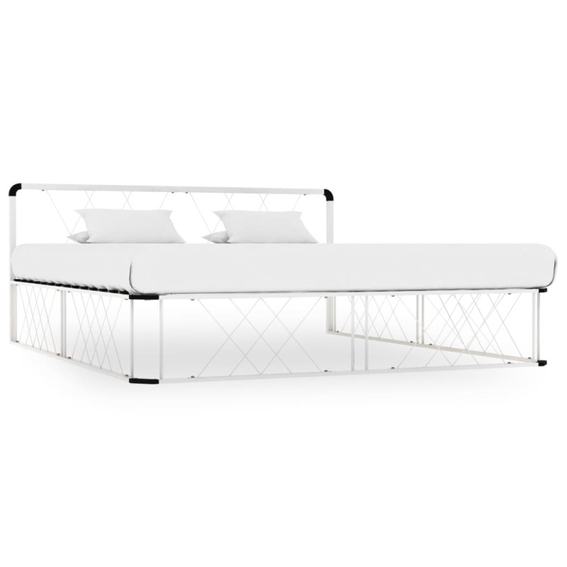vidaXL Estructura de cama de metal blanco 200x200 cm vidaXL Estructura de cama de metal blanco 200x200 cm