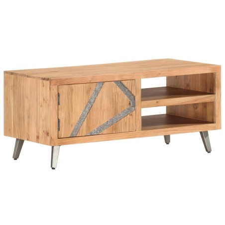 vidaXL Mesa de centro de madera maciza de acacia 90x45x40cm