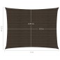 vidaXL Toldo de vela HDPE marrón 160 g/m² 2,5x4 m vidaXL Toldo de vela HDPE marrón 160 g/m² 2,5x4 m