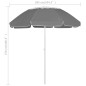 vidaXL Sombrilla de playa gris antracita 300 cm vidaXL Sombrilla de playa gris antracita 300 cm