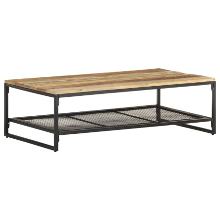vidaXL Mesa de centro de madera maciza reciclada 110x60x35 cm