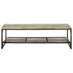 vidaXL Mesa de centro de madera maciza reciclada 110x60x35 cm