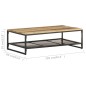 vidaXL Mesa de centro de madera maciza reciclada 110x60x35 cm vidaXL Mesa de centro de madera maciza reciclada 110x60x35 cm