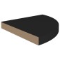 vidaXL Estantes flotantes de esquina 4 uds MDF negro 35x35x3,8 cm4 vidaXL Estantes flotantes de esquina 4 uds MDF negro 35x35x3,8 cm4