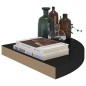 vidaXL Estantes flotantes de esquina 4 uds MDF negro 35x35x3,8 cm4 vidaXL Estantes flotantes de esquina 4 uds MDF negro 35x35x3,8 cm4