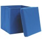 vidaXL Cajas de almacenaje con tapas 4 uds azul 28x28x28 cm vidaXL Cajas de almacenaje con tapas 4 uds azul 28x28x28 cm