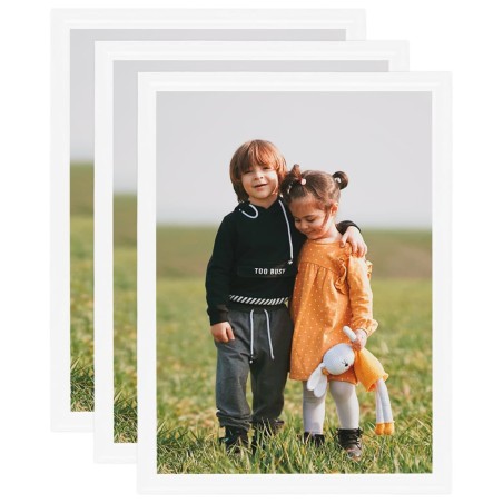 vidaXL Marcos de foto collage de pared/mesa 3 uds blanco MDF 70x90 cm