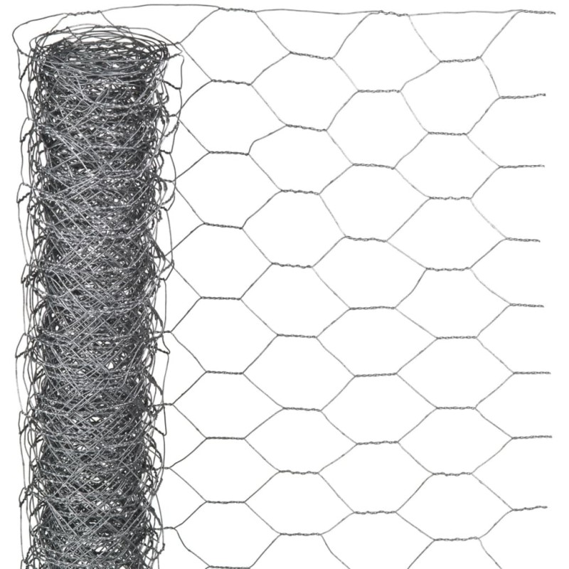 Nature Malla de alambre hexagonal acero galvanizado 0,5x10 m 25 mm Nature Malla de alambre hexagonal acero galvanizado 0,5x10 m 25 mm