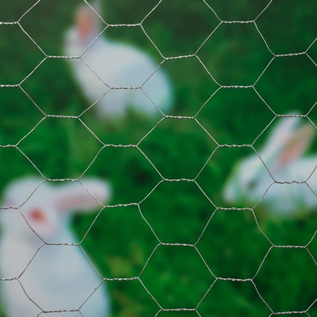 Nature Malla de alambre hexagonal acero galvanizado 0,5x10 m 25 mm
