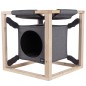 Quapas! Cama para gatos con hamaca Catcube gris M 54x54x54 cm Quapas! Cama para gatos con hamaca Catcube gris M 54x54x54 cm