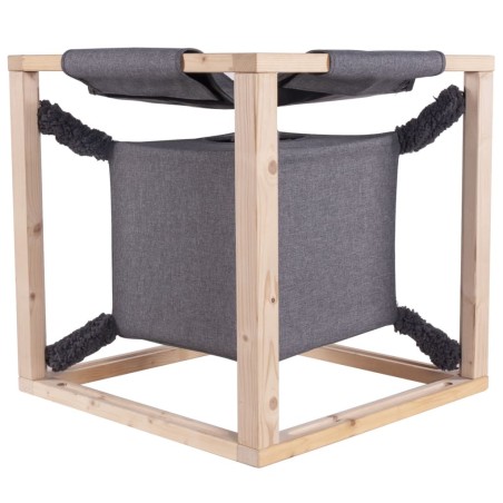 Quapas! Cama para gatos con hamaca Catcube gris M 54x54x54 cm