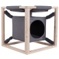 Quapas! Cama para gatos con hamaca Catcube gris M 54x54x54 cm Quapas! Cama para gatos con hamaca Catcube gris M 54x54x54 cm