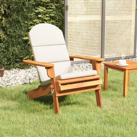 vidaXL Silla de jardín Adirondack con cojines madera maciza acacia