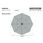 Madison Sombrilla Paros II Luxe brillo dorado 300 cm