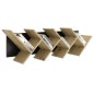FMD Estantería geométrica para pared color roble y negro FMD Estantería geométrica para pared color roble y negro