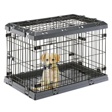 Ferplast Jaula para perros Superior 75 negro 77x51x55 cm
