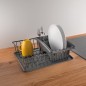 Metaltex Escurridor de platos Aquatex Plus Lava negro