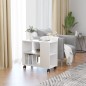 vidaXL Mesa auxiliar de madera contrachapada blanco 70x35x55 cm vidaXL Mesa auxiliar de madera contrachapada blanco 70x35x55 cm