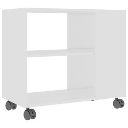 vidaXL Mesa auxiliar de madera contrachapada blanco 70x35x55 cm
