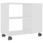vidaXL Mesa auxiliar de madera contrachapada blanco 70x35x55 cm vidaXL Mesa auxiliar de madera contrachapada blanco 70x35x55 cm