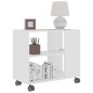 vidaXL Mesa auxiliar de madera contrachapada blanco 70x35x55 cm vidaXL Mesa auxiliar de madera contrachapada blanco 70x35x55 cm