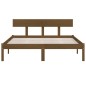 vidaXL Estructura de cama madera pino doble marrón 135x190 cm