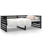 vidaXL Sofá cama madera maciza de pino negro 90x190 cm vidaXL Sofá cama madera maciza de pino negro 90x190 cm
