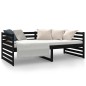 vidaXL Sofá cama madera maciza de pino negro 90x190 cm vidaXL Sofá cama madera maciza de pino negro 90x190 cm